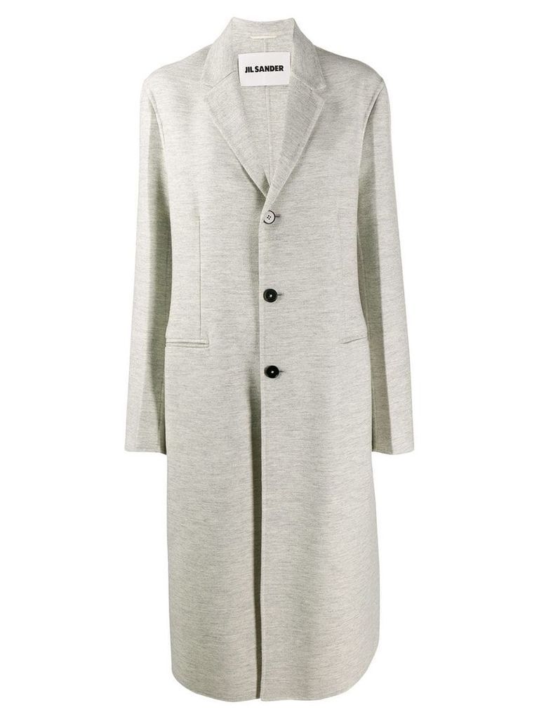 Jil Sander classic single-breasted coat - Grey
