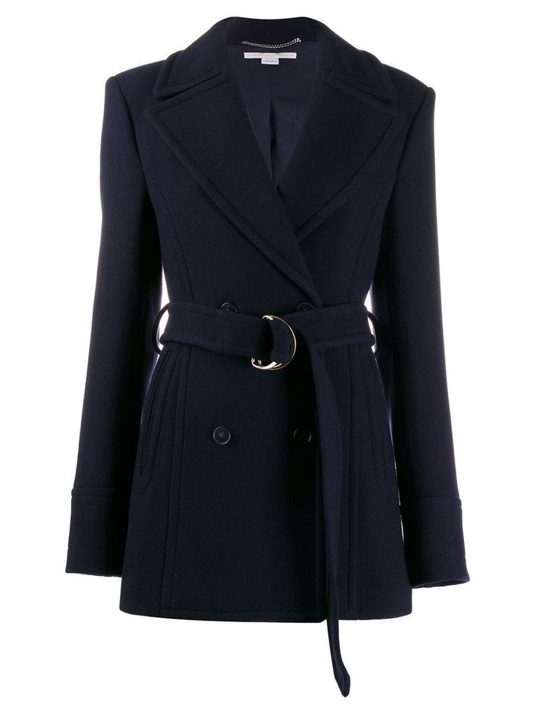 Stella McCartney double-breasted belted coat - Blue
