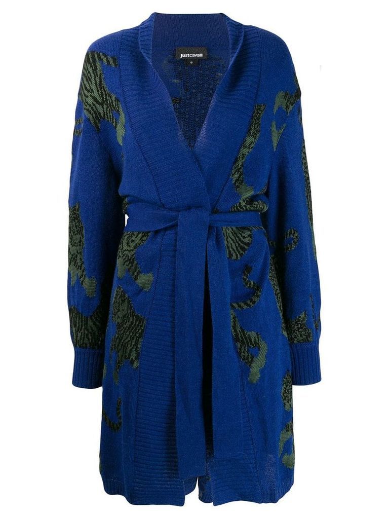 Just Cavalli knitted cardi-coat - Blue