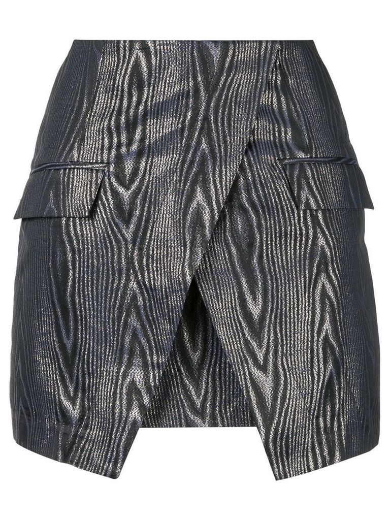Manning Cartell crossover front lurex skirt - Blue