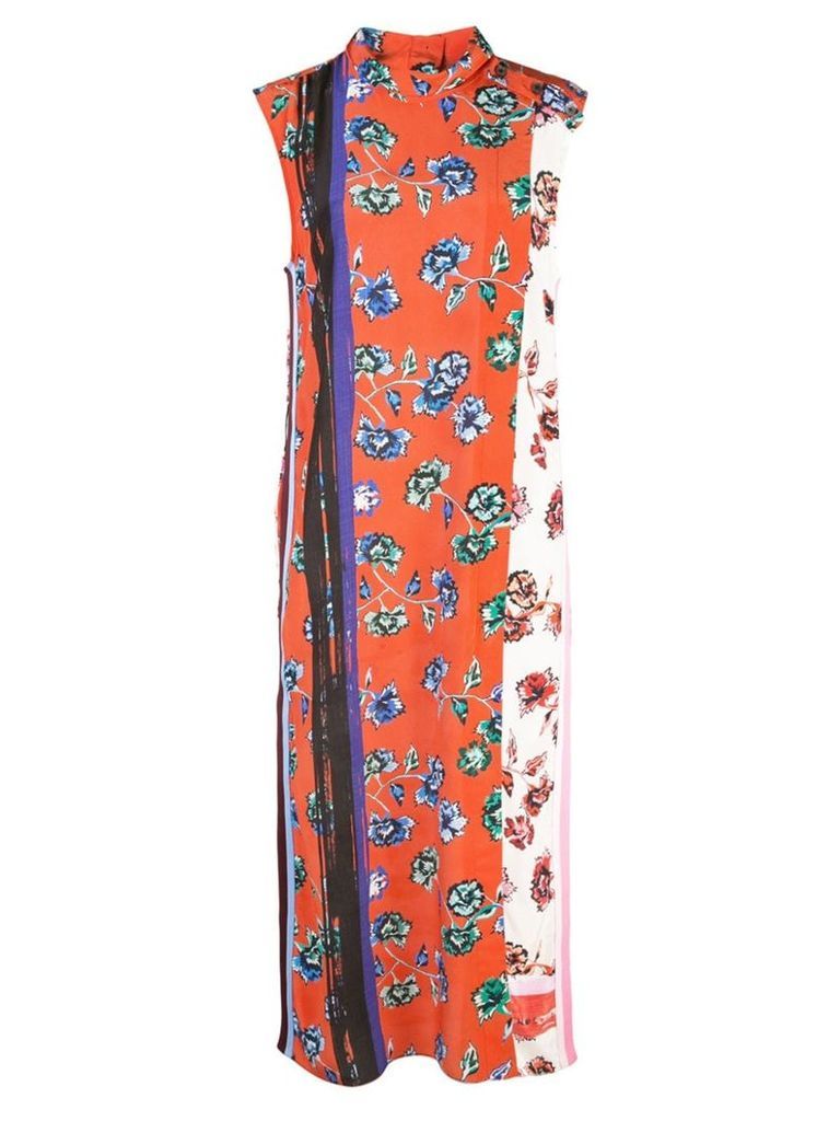Derek Lam 10 Crosby Belted Sleeveless French Floral Dress with