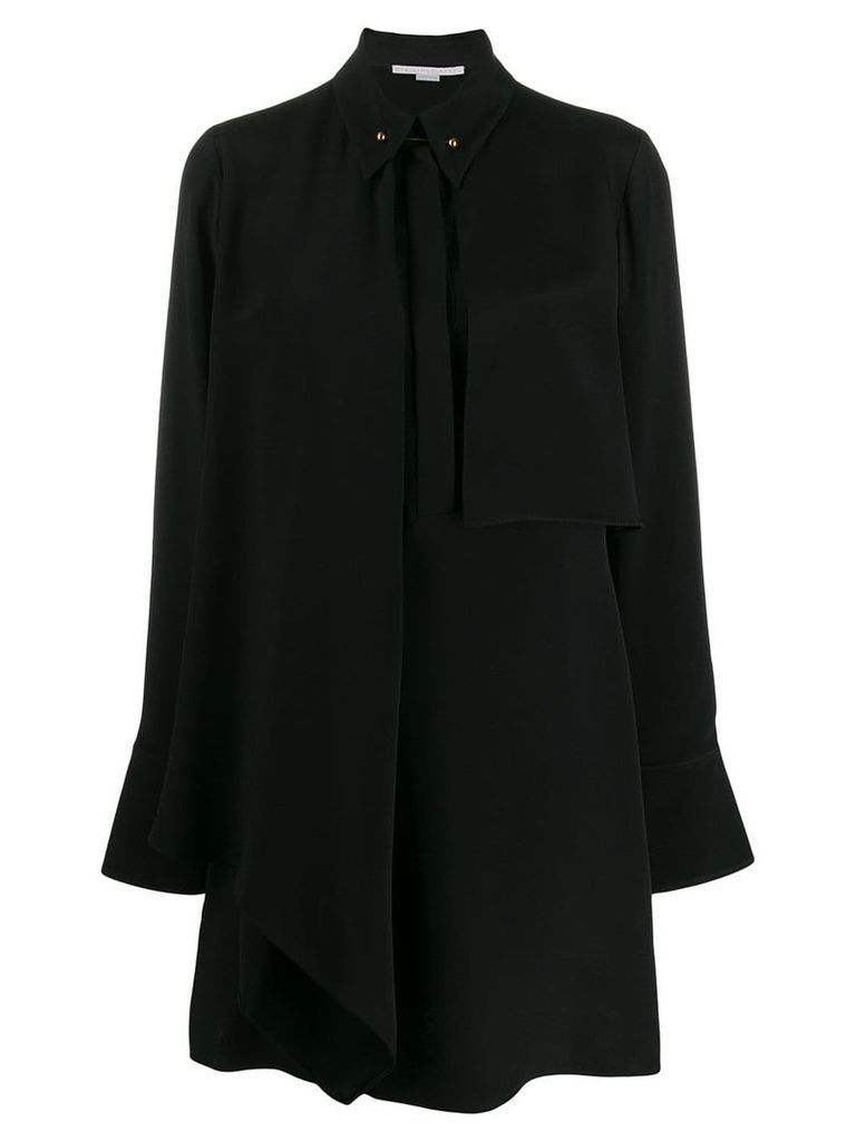 Stella McCartney draped panel shirt dress - Black