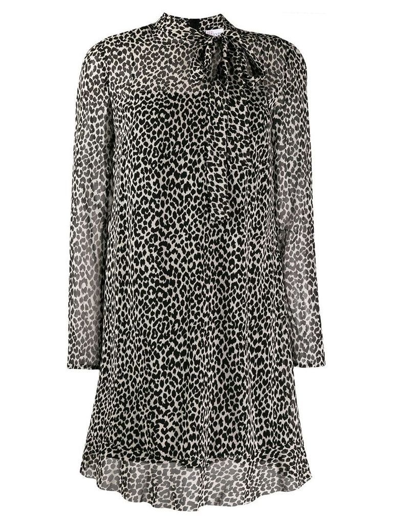 RedValentino leopard print shift dress - Black