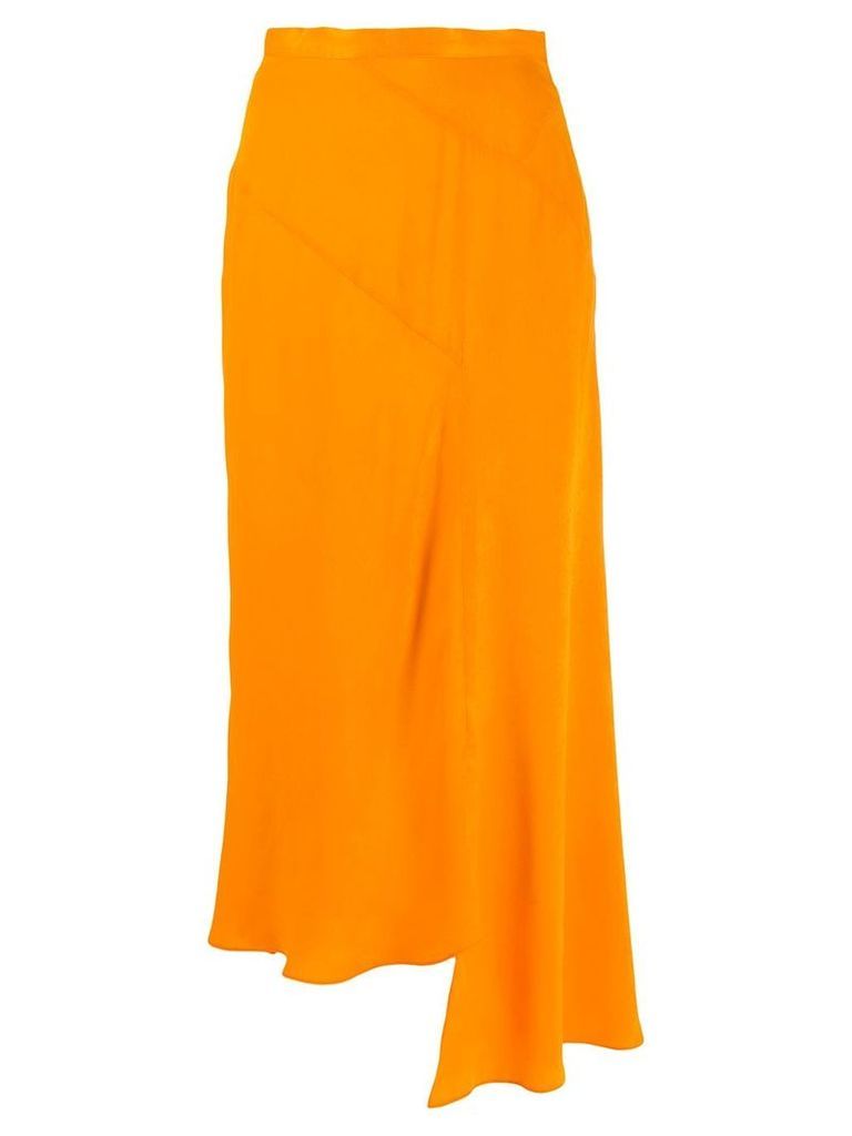 House of Holland asymmetric draped skirt - ORANGE
