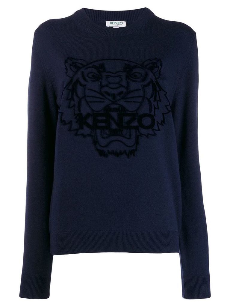 Kenzo tiger intarsia jumper - Blue