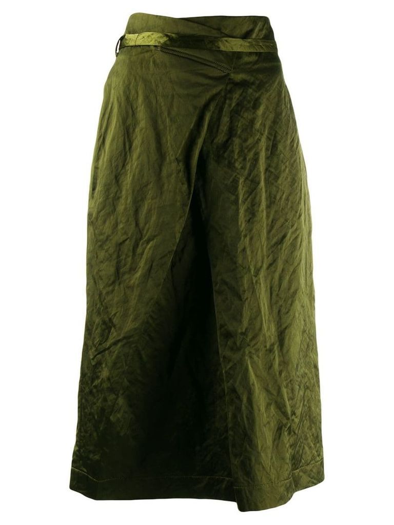 Odeeh asymmetric midi skirt - Green
