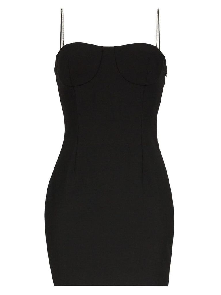 AREA embellished strap mini dress - Black