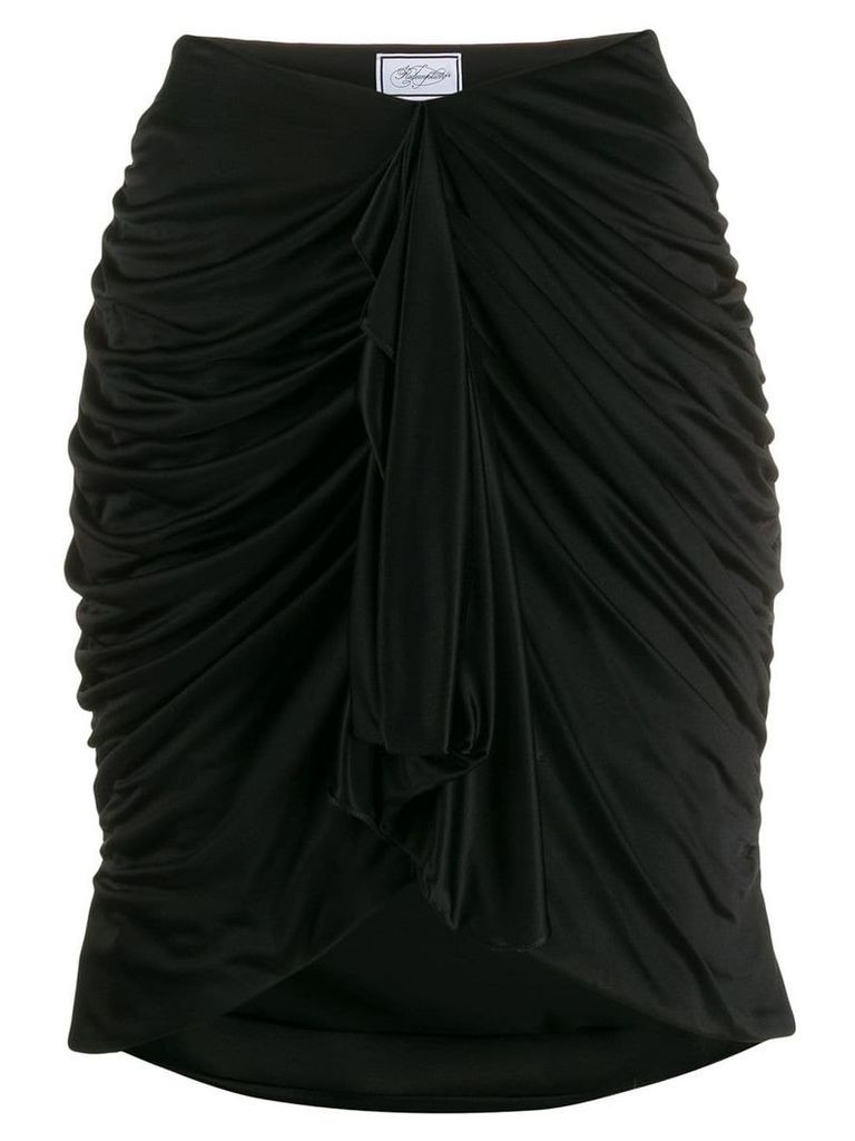 Redemption fitted drape skirt - Black