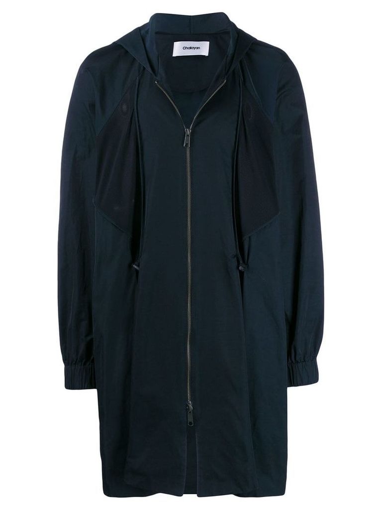 Chalayan hooded coat - Blue