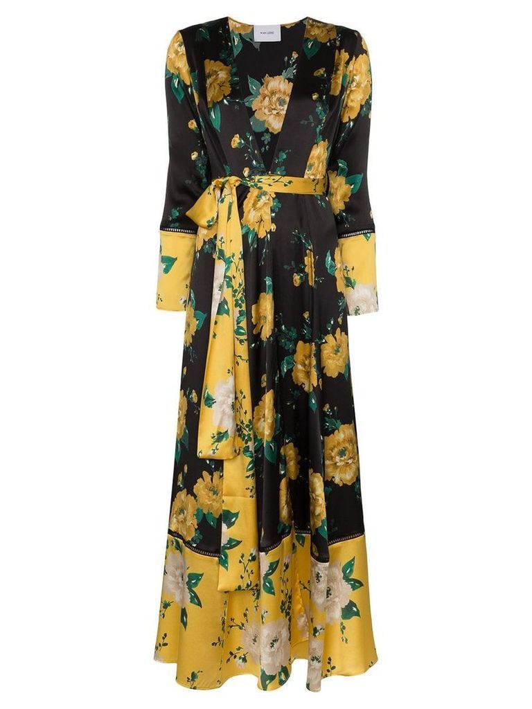 We Are Leone floral print maxi cardigan - Black