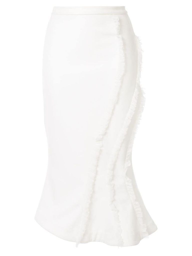 Rachel Gilbert Kiki ruffle trimmed skirt - White