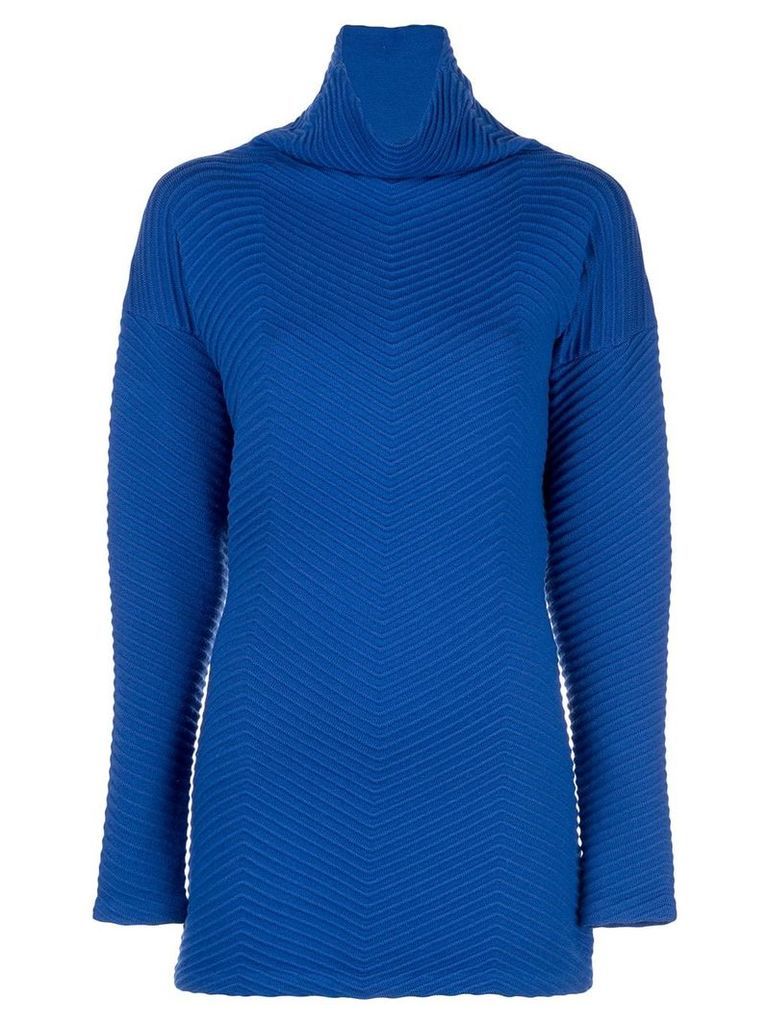 Victoria Victoria Beckham chevron knitted jumper - Blue