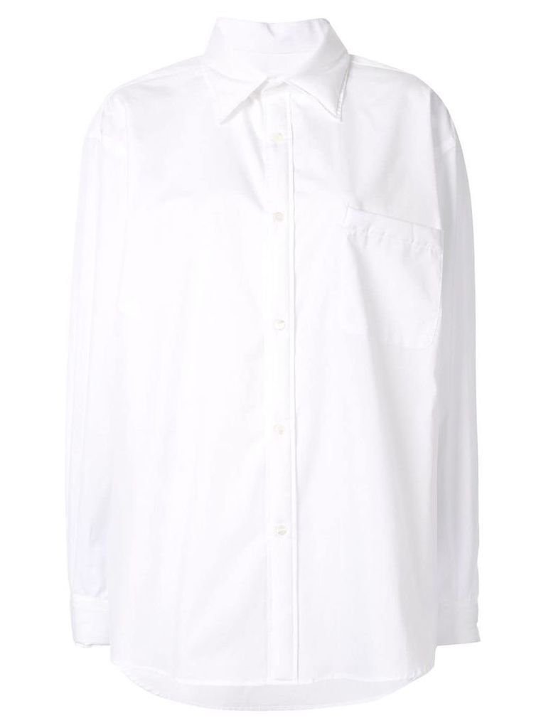 Maison Margiela puff collar shirt - White