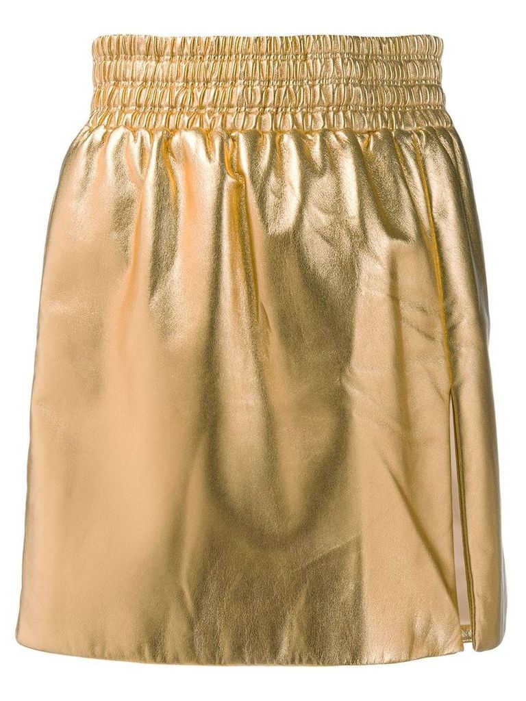 Miu Miu metallic effect skirt - GOLD