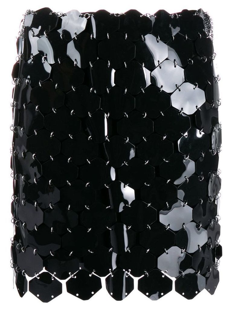 Paco Rabanne sequin mini-skirt - Black