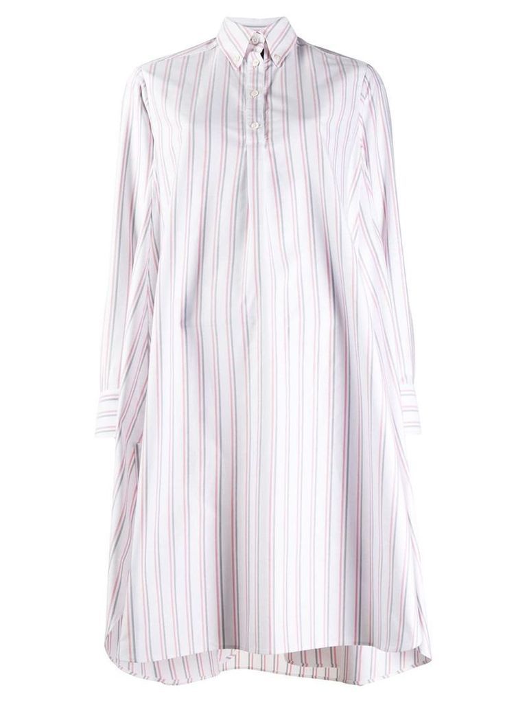Thom Browne striped shirt dress - White