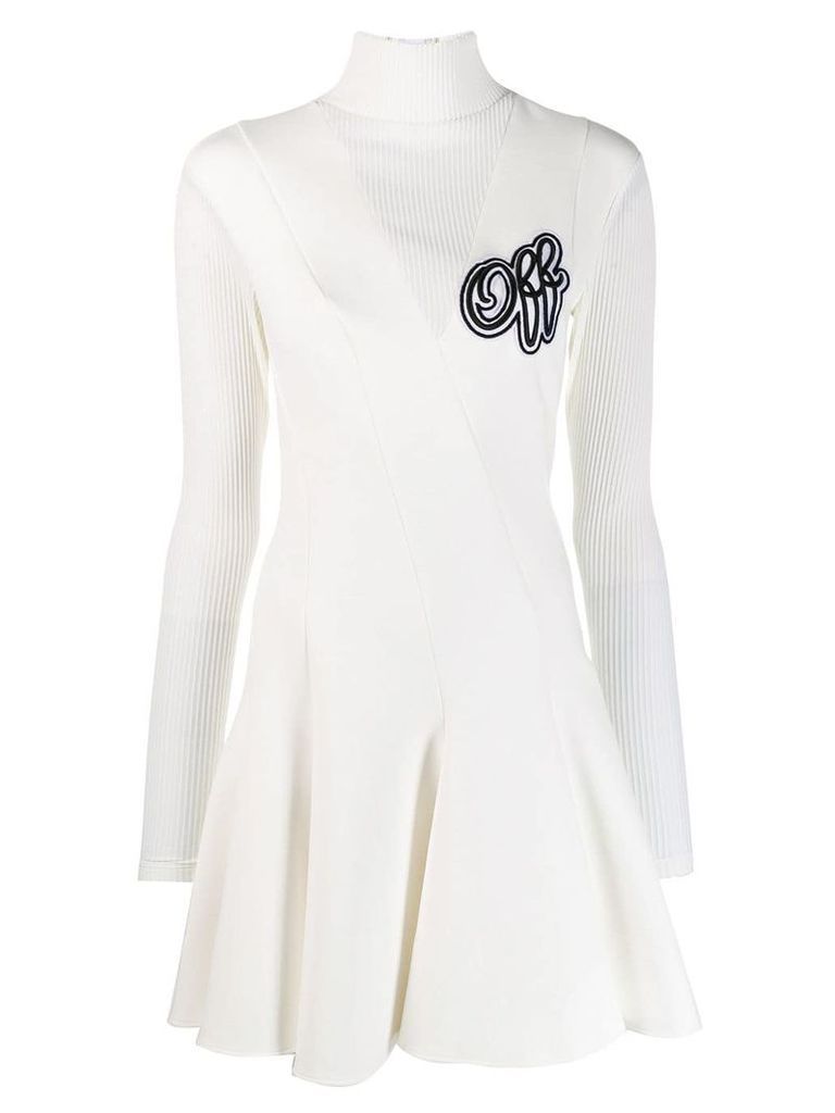 Off-White logo flared dress
