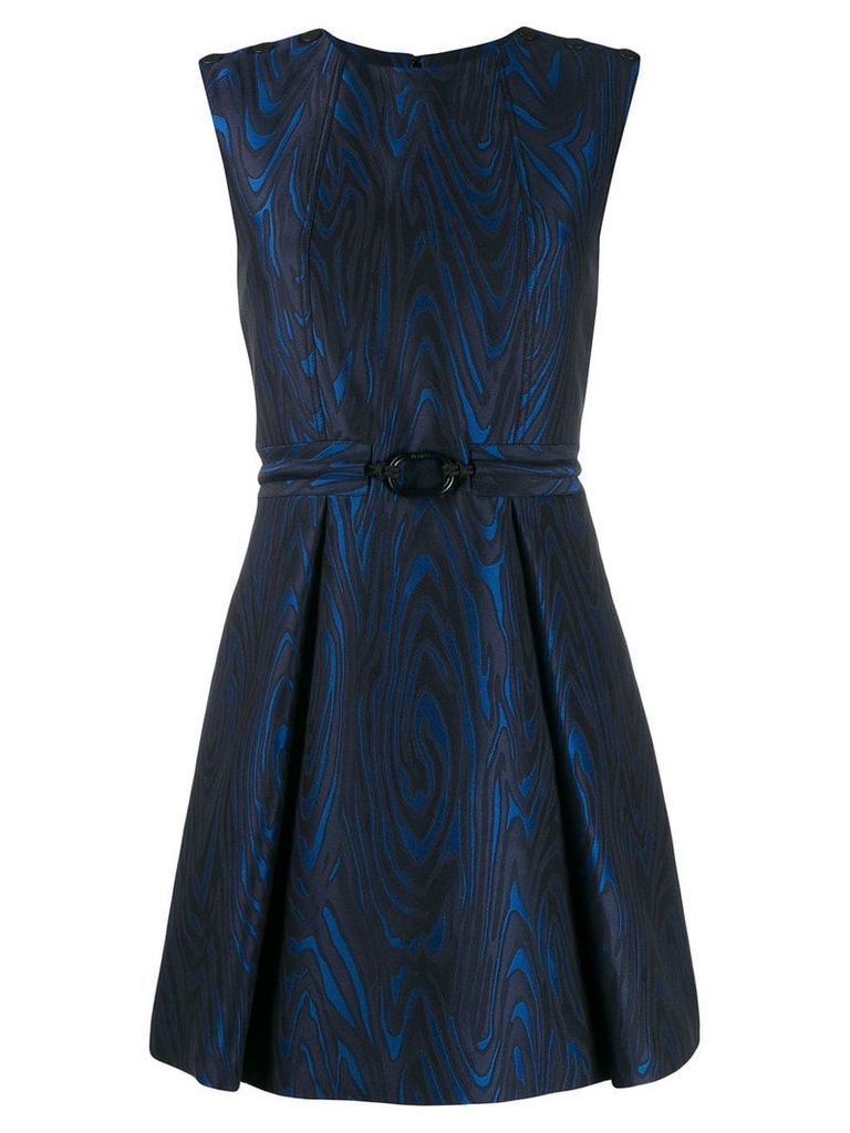Kenzo wavy etched mini dress - Blue