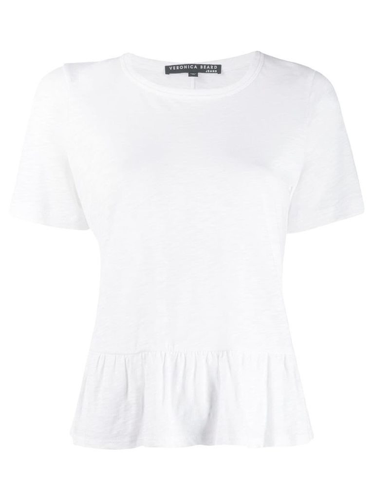 Veronica Beard Reagan peplum T-shirt - White