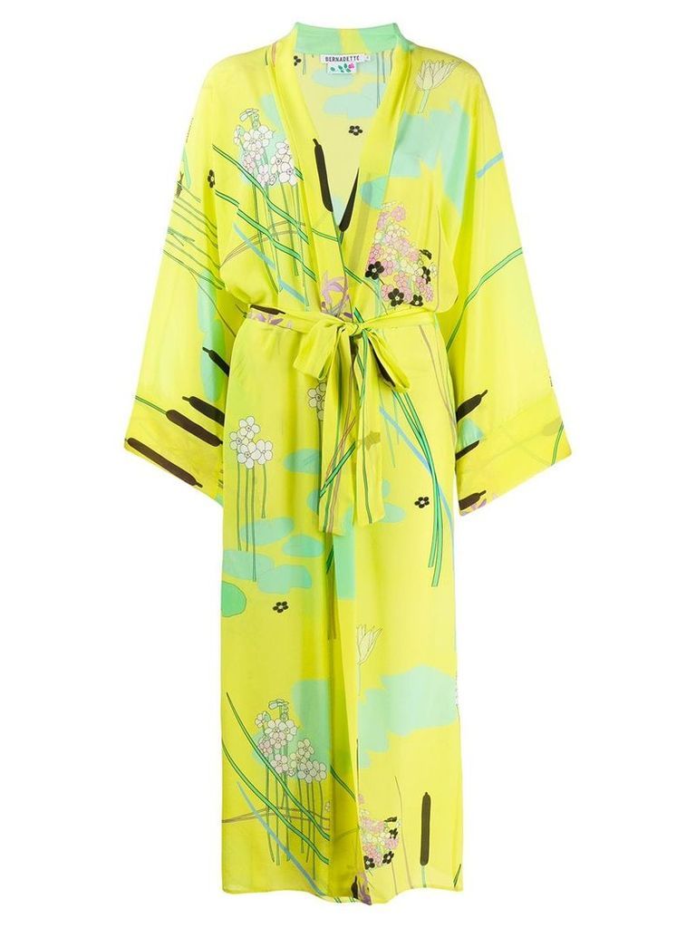 Bernadette Peignoir floral kimono dress - Yellow