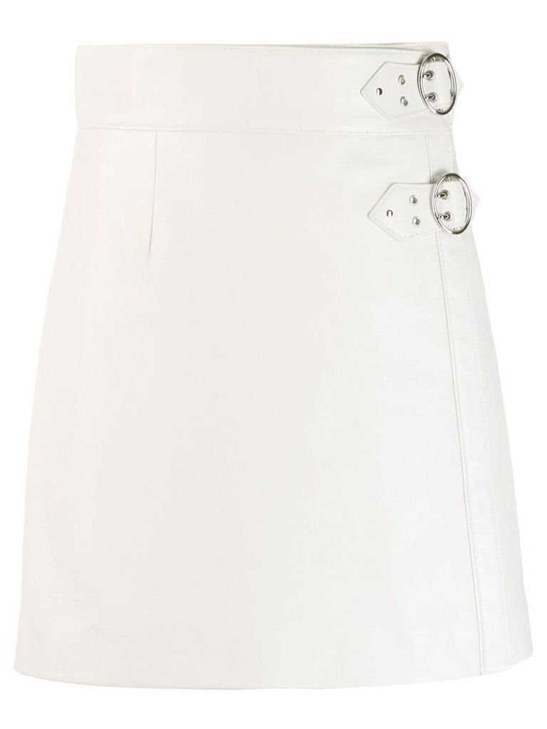 Miu Miu side buckle skirt - White