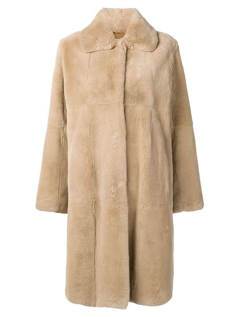 Manzoni 24 collared coat - NEUTRALS