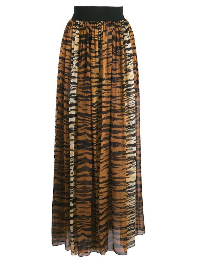Alexandre Vauthier animal print skirt - Brown