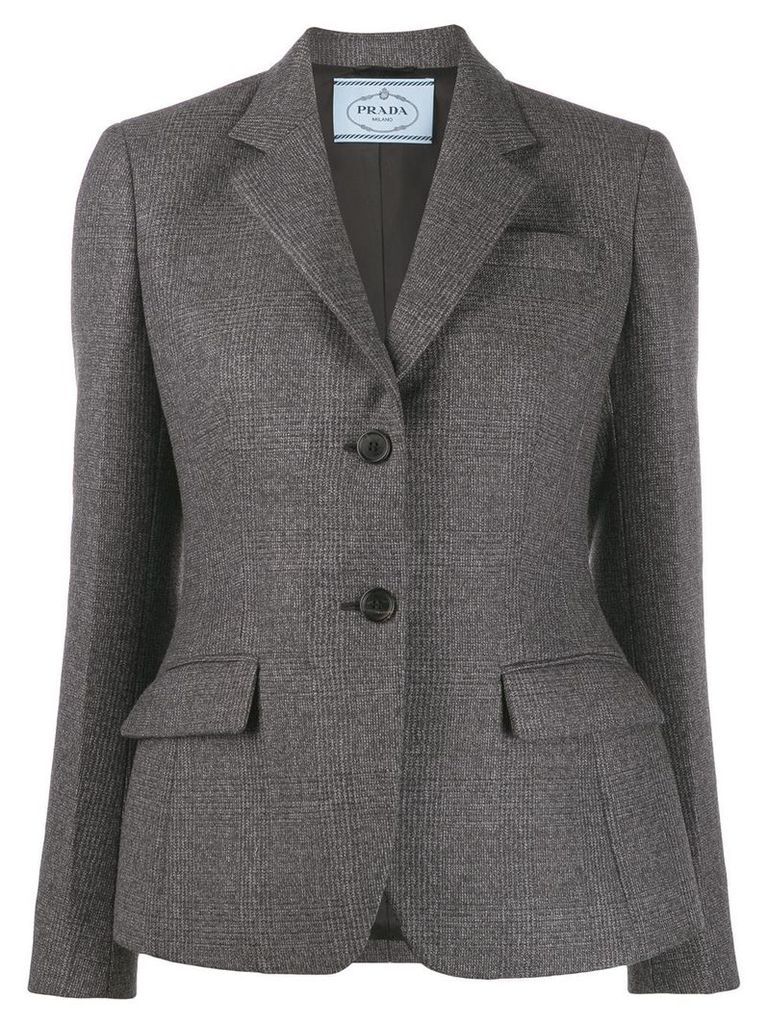 Prada tweed fitted blazer - Grey