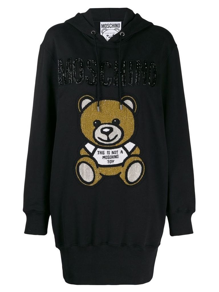 Moschino Teddy Bear hoodie dress - Black