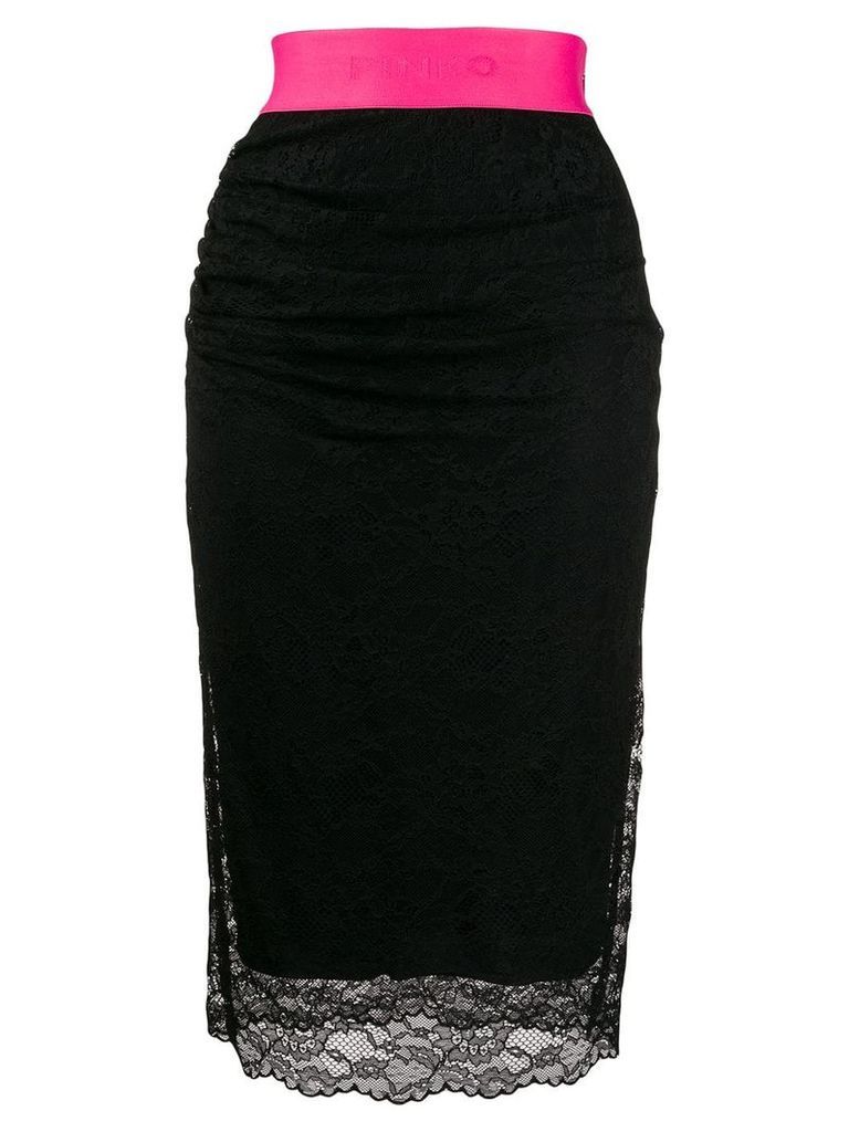 Pinko contrast waist skirt - Black