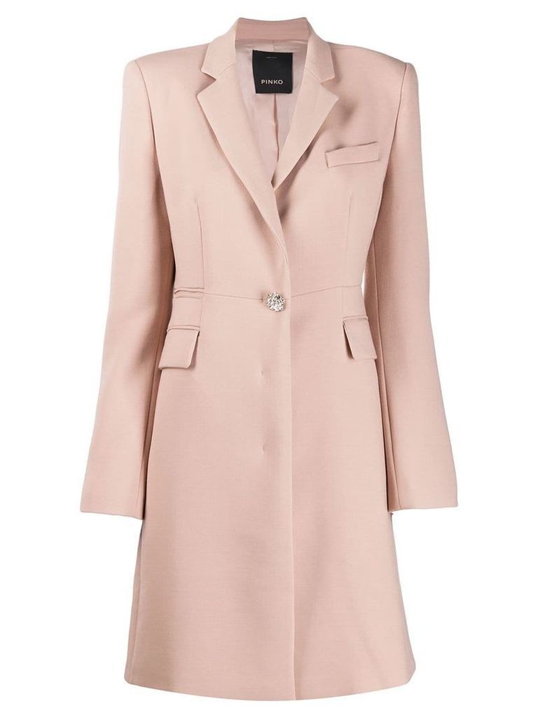 Pinko fitted single-breasted coat - NEUTRALS