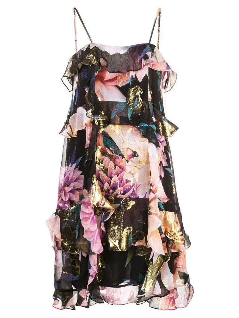 Nicole Miller floral tiered dress - Multicolour
