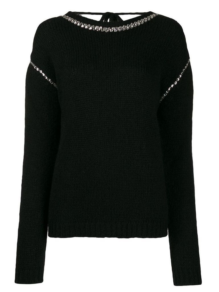 Rochas embellished jumper - Black