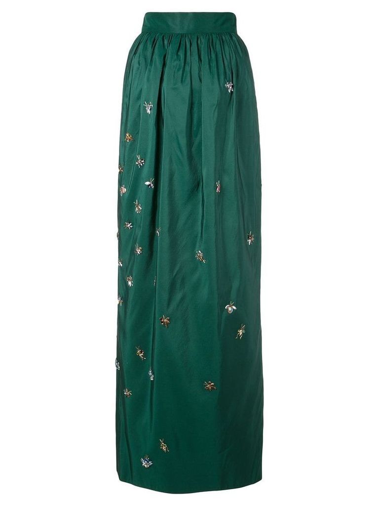 Carolina Herrera embellished fitted skirt - Green