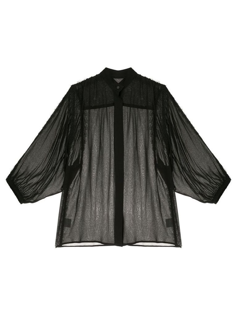 Manning Cartell semi-sheer shirt - Black