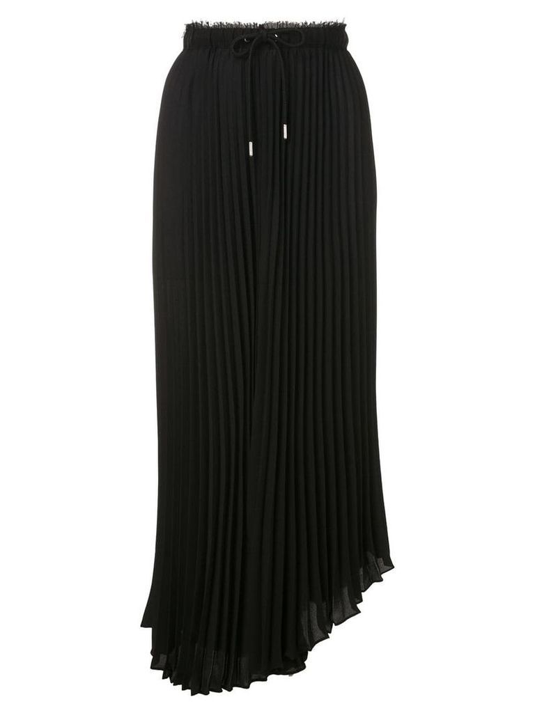 Proenza Schouler PSWL Crepe Pleated Midi Skirt - Black