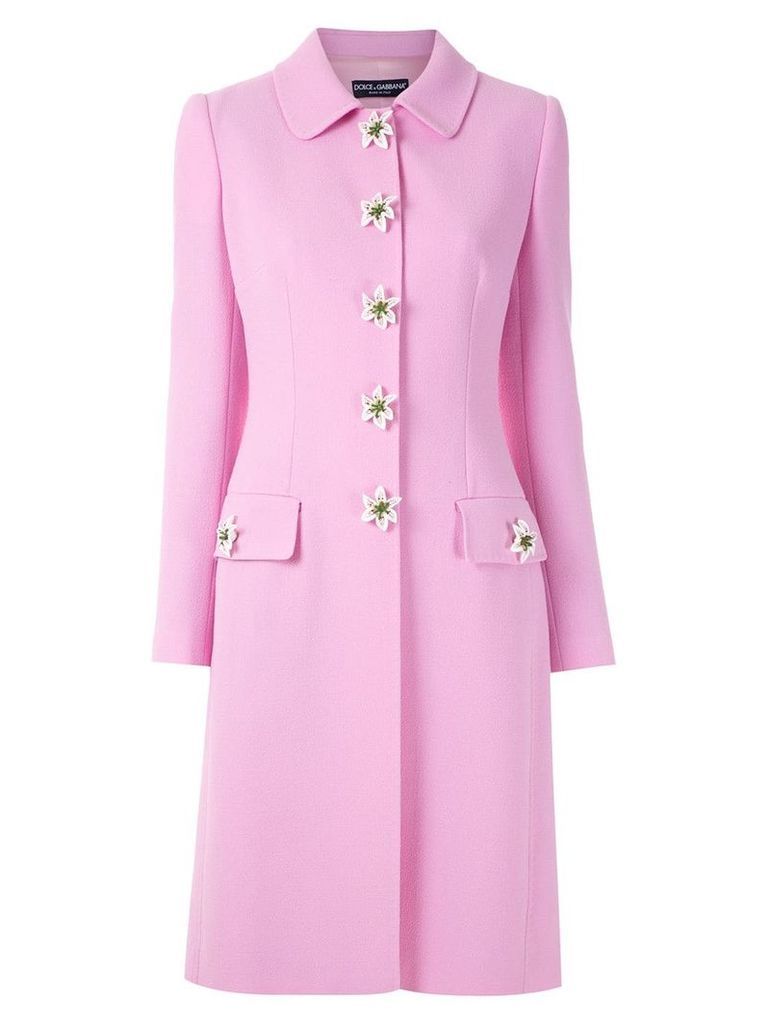 Dolce & Gabbana single-breasted midi coat - PINK