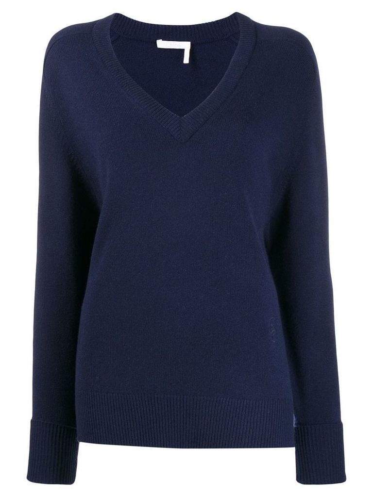 Chloé V-neck cashmere jumper - Blue