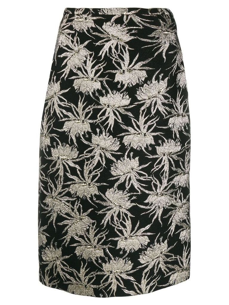 Rochas floral print skirt - Black