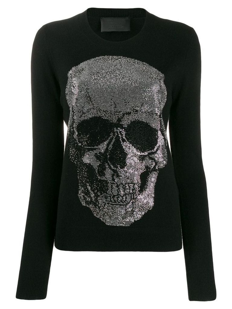 Philipp Plein skull embellished sweater - Black