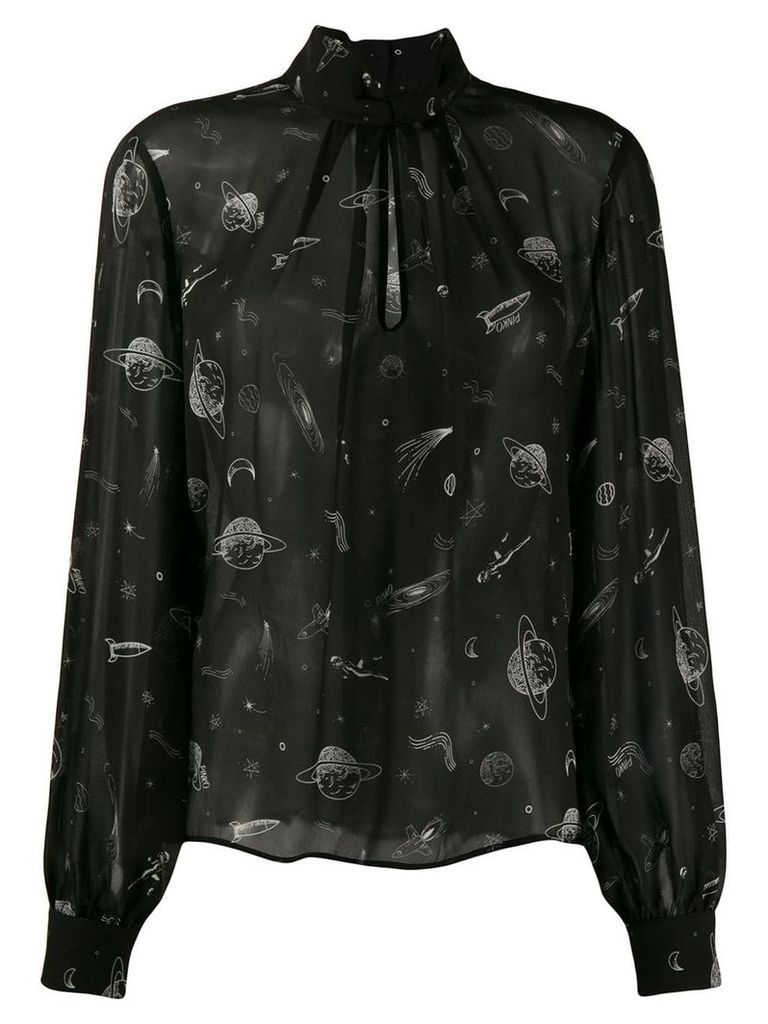 Pinko space print blouse - Black
