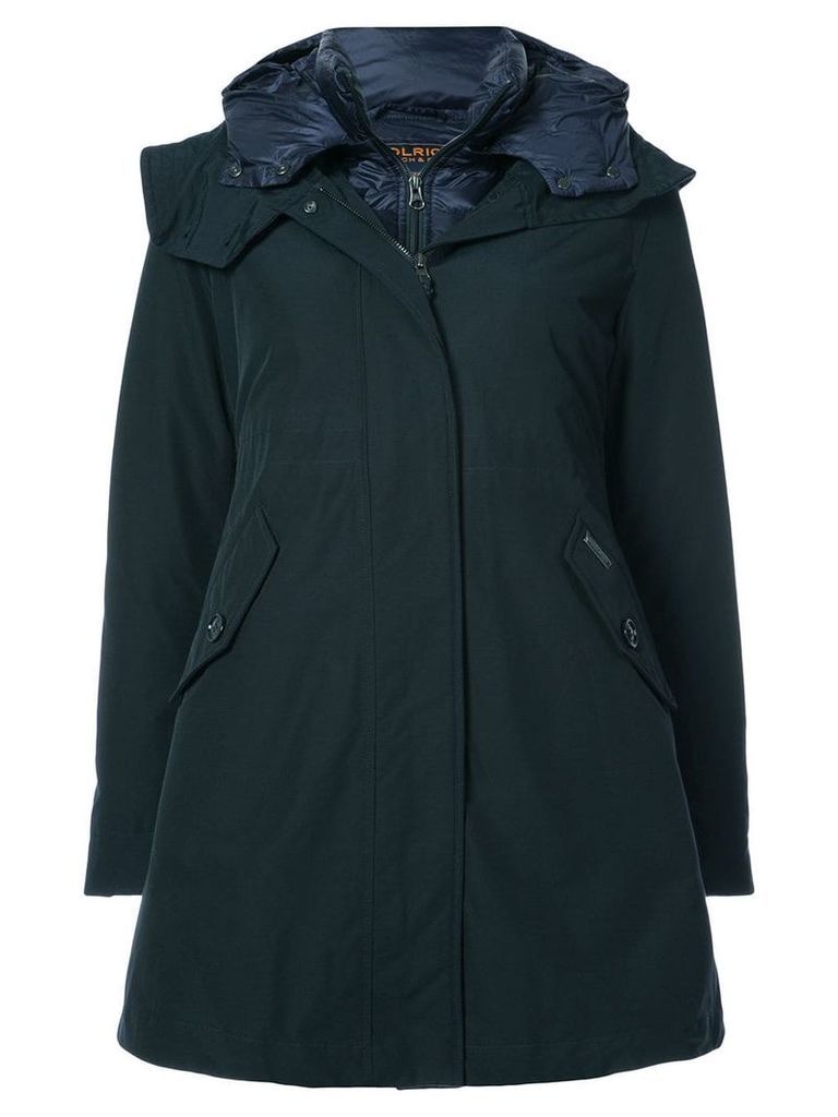 Woolrich layered down parka coat - Blue