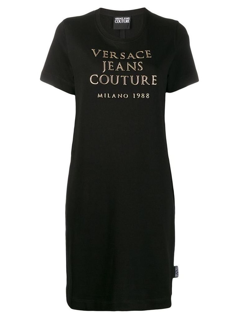 Versace Jeans Couture logo print T-shirt dress - Black