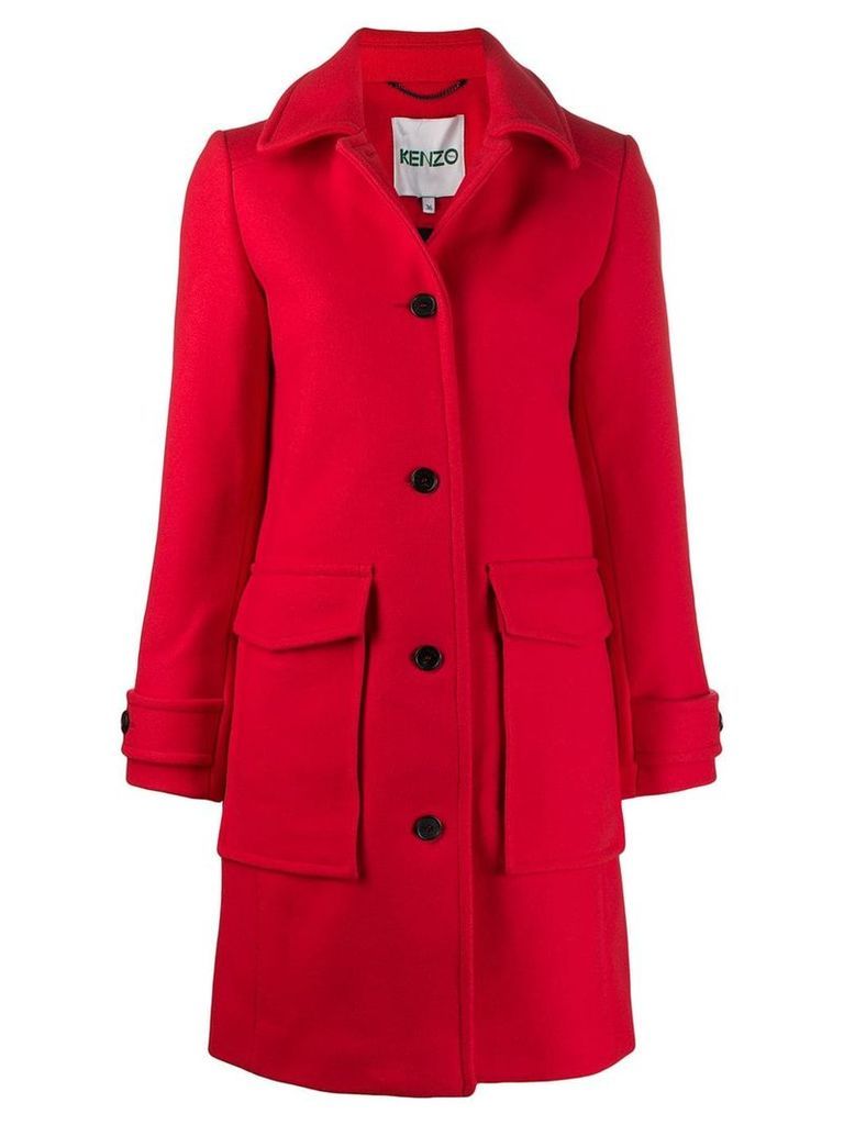 Kenzo single-breasted coat - Red