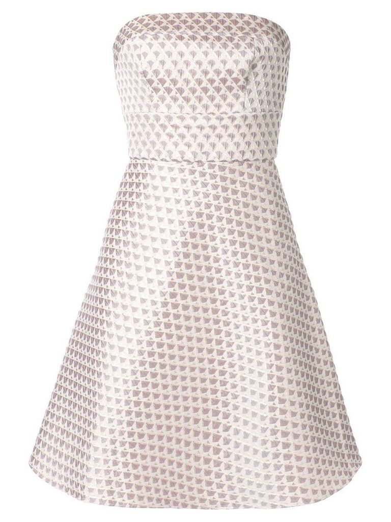 Bambah short geometric pattern dress - PURPLE