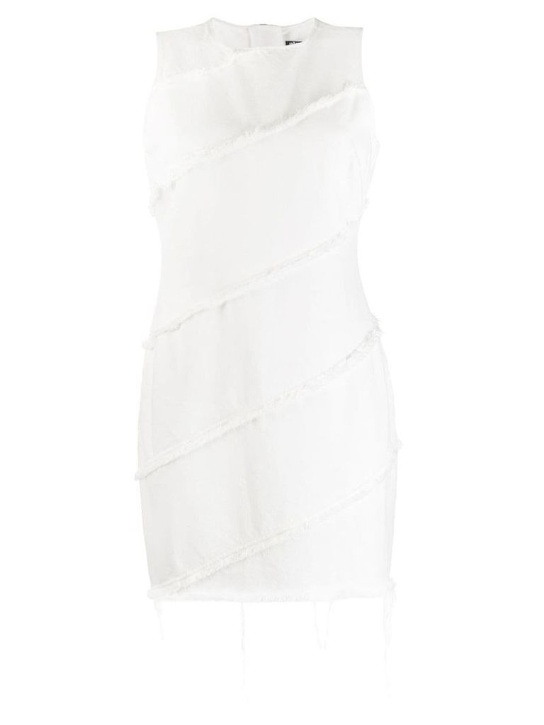 Alexander Wang sleeveless raw edge dress - White