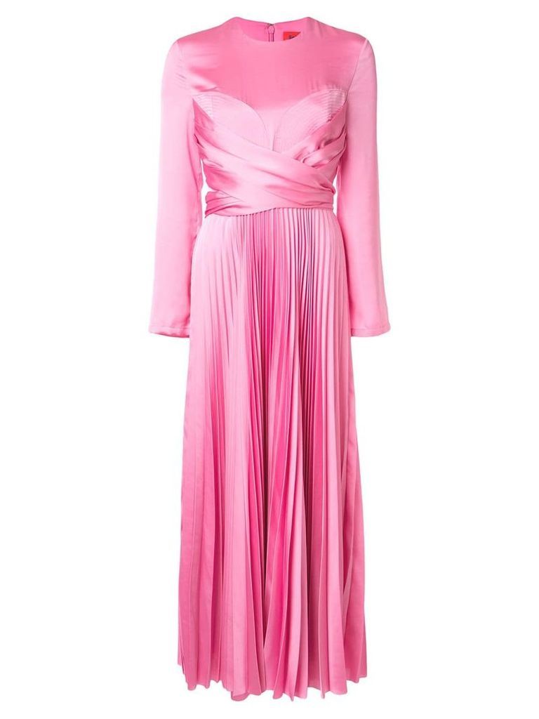 Solace London pleated long dress - PINK