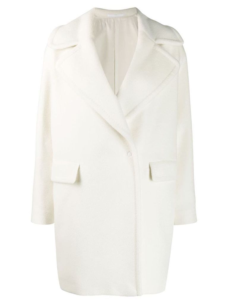 Tagliatore straight fit coat - White