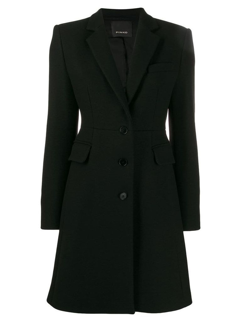 Pinko slim-fit tailored coat - Black