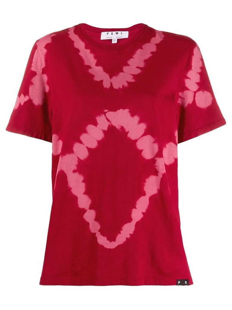 Proenza Schouler PSWL Diamond Tie Dye Short Sleeve T-Shirt - Pink
